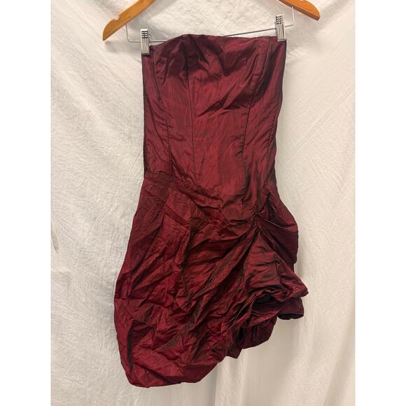 Vintage‎ Gunne Sax Strapless Short Bubble Dress Goth Vampire Holloween - Picture 1 of 4